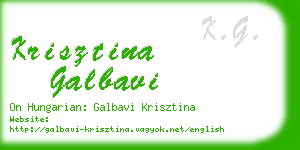 krisztina galbavi business card